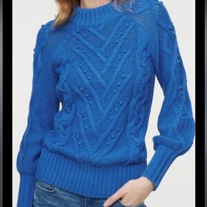 The Loft cable knit mock neck sweater